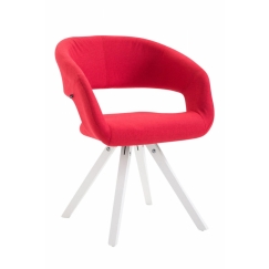 Jídelní židle Christin, červená / bílá