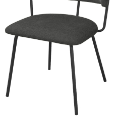 Jídelní židle Claudia (SET 2 ks), textil, tmavě šedá - 7