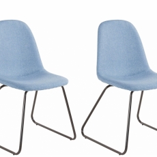 Jídelní židle Colom (SET 2 ks), světle modrá - 1