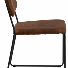 Jídelní židle Cornelia (SET 2 ks), tkanina, hnědá - 3