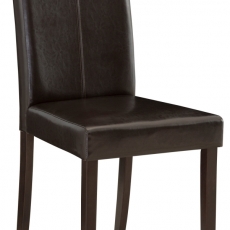 Jídelní židle Curt (SET 2 ks), tmavě hnědá / tmavé dřevo - 2