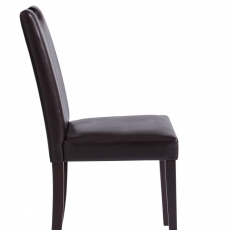 Jídelní židle Curt (SET 2 ks), tmavě hnědá / tmavé dřevo - 5
