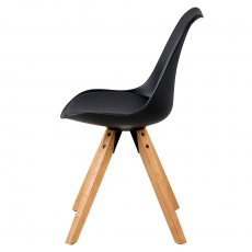 Jídelní židle Damian (SET 2 ks), dřevo/černá - 4