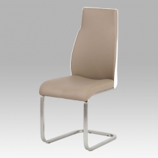 Jídelní židle Danielle, cappuccino / bílá - 1