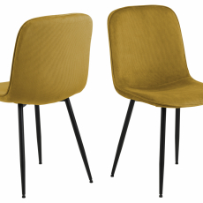 Jídelní židle Delmy (SET 4 ks), žlutá - 1