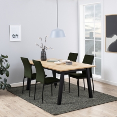 Jídelní židle Demina (SET 4ks), samet, tmavě zelená - 2