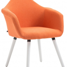Jídelní židle Detta textil, bílé nohy - 2