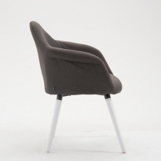 Jídelní židle Detta textil, bílé nohy - 10