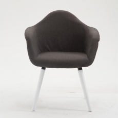 Jídelní židle Detta textil, bílé nohy - 9