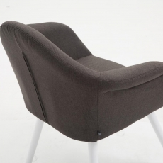 Jídelní židle Detta textil, bílé nohy - 13