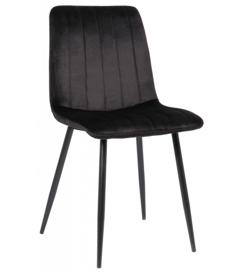 Jídelní židle Dijon, samet, černá