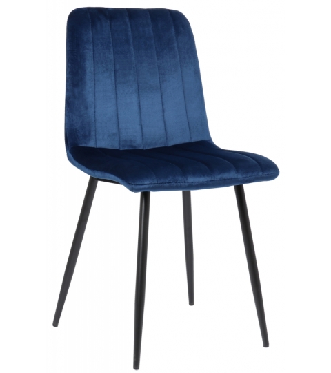 Jídelní židle Dijon, samet, modrá