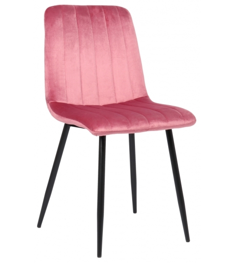 Jídelní židle Dijon, samet, růžová