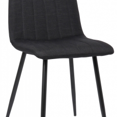 Jídelní židle Dijon, textil, černá - 1