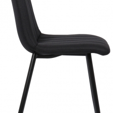 Jídelní židle Dijon, textil, černá - 3