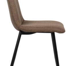 Jídelní židle Dijon, textil, hnědá - 3