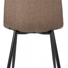 Jídelní židle Dijon, textil, hnědá - 4