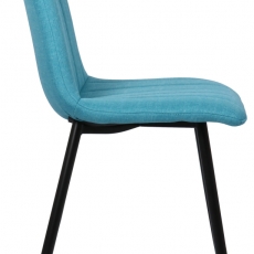 Jídelní židle Dijon, textil, tyrkysová - 3