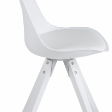 Jídelní židle Dima (SET 2ks), syntetická kůže, bílá - 4