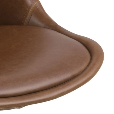 Jídelní židle Dima (SET 2ks), syntetická kůže, hnědá - 11