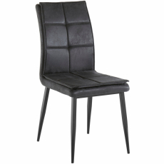 Jídelní židle Dina (SADA 2 ks), syntetická kůže, antracitová - 4