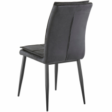 Jídelní židle Dina (SADA 2 ks), syntetická kůže, antracitová - 5