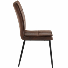 Jídelní židle Dina (SADA 2 ks), syntetická kůže, hnědá - 3