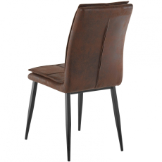 Jídelní židle Dina (SADA 2 ks), syntetická kůže, hnědá - 5