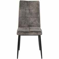 Jídelní židle Dina (SADA 2 ks), syntetická kůže, šedá - 2