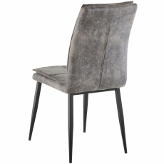 Jídelní židle Dina (SADA 2 ks), syntetická kůže, šedá - 5