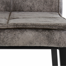 Jídelní židle Dina (SADA 2 ks), syntetická kůže, šedá - 6