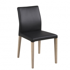 Jídelní židle Dita (SET 2 ks), černá kůže - 1