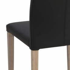 Jídelní židle Dita (SET 2 ks), černá kůže - 5
