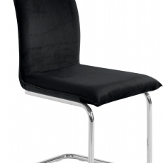 Jídelní židle Divan (SADA 2 ks), samet, černá - 4
