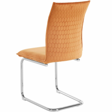 Jídelní židle Divan (SADA 2 ks), samet, měděná - 5