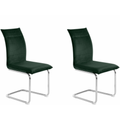 Jídelní židle Divan (SADA 2 ks), samet, zelená