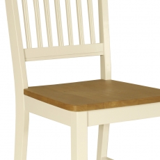 Jídelní židle dřevěná Bridget (SET 2 ks), bílá - 2