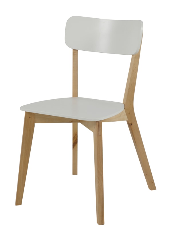 Jídelní židle dřevěná Corby (SET 2 ks) bříza / bílá