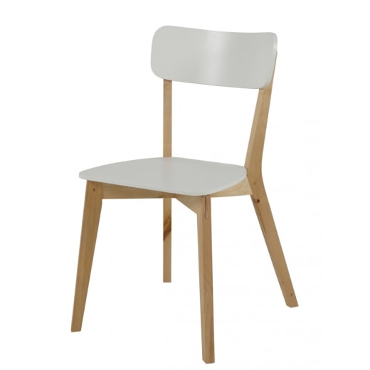 Jídelní židle dřevěná Corby (SET 2 ks) bříza / bílá - 1