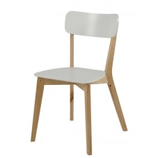Jídelní židle dřevěná Corby (SET 2 ks) bříza / bílá