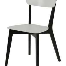 Jídelní židle dřevěná Corby (SET 2 ks) černá / bílá - 1