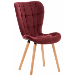 Jídelní židle Elda, samet, červená
