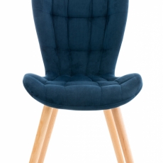 Jídelní židle Elda, samet, modrá - 2