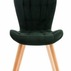 Jídelní židle Elda, samet, zelená - 2