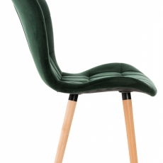 Jídelní židle Elda, samet, zelená - 3