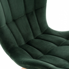 Jídelní židle Elda, samet, zelená - 4