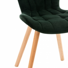 Jídelní židle Elda, samet, zelená - 8
