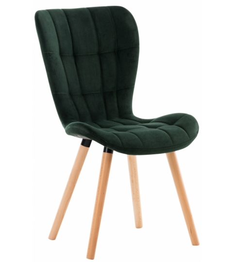Jídelní židle Elda, samet, zelená