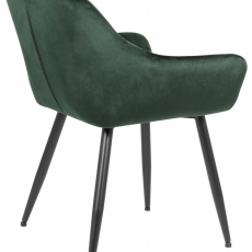 Jídelní židle Emia, samet, zelená - 4