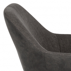 Jídelní židle Emilia, tkanina, antracitová - 4